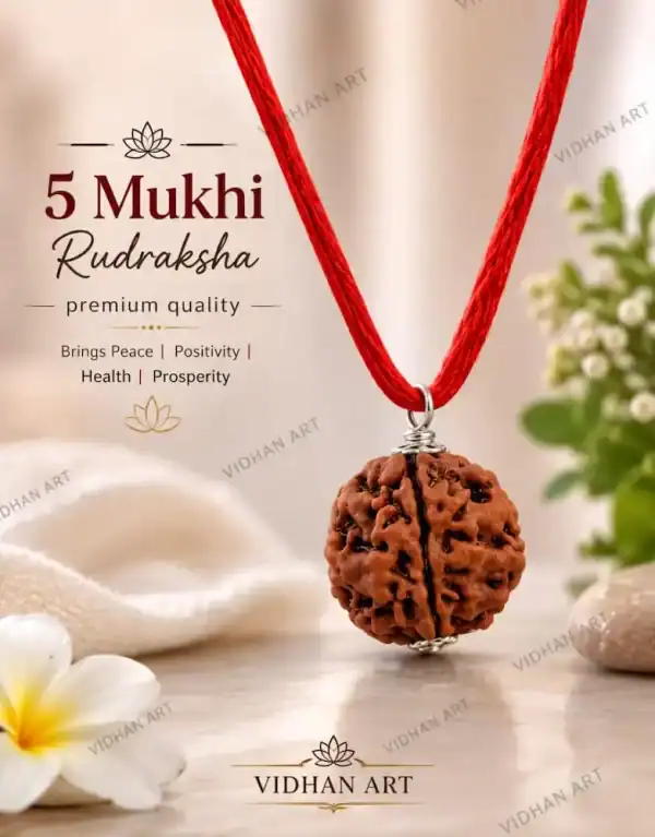 Original 5 Mukhi Nepali Rudraksha front view with five natural faces
