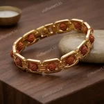 Gold Plated Rudraksha Bracelet with natural Rudraksha beads
