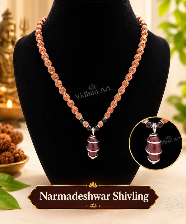 Narmadeshwar Rudraksha Sangam Pendant Mala